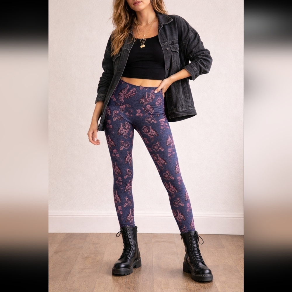 FP Movement by Free People Pink and Gray Leggings